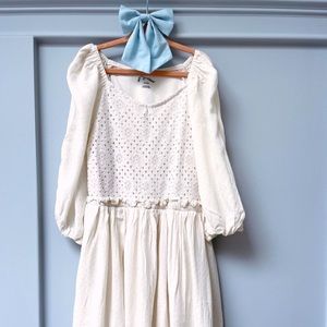 Girls Laced Ivory Art Class Dress Size M 7-8